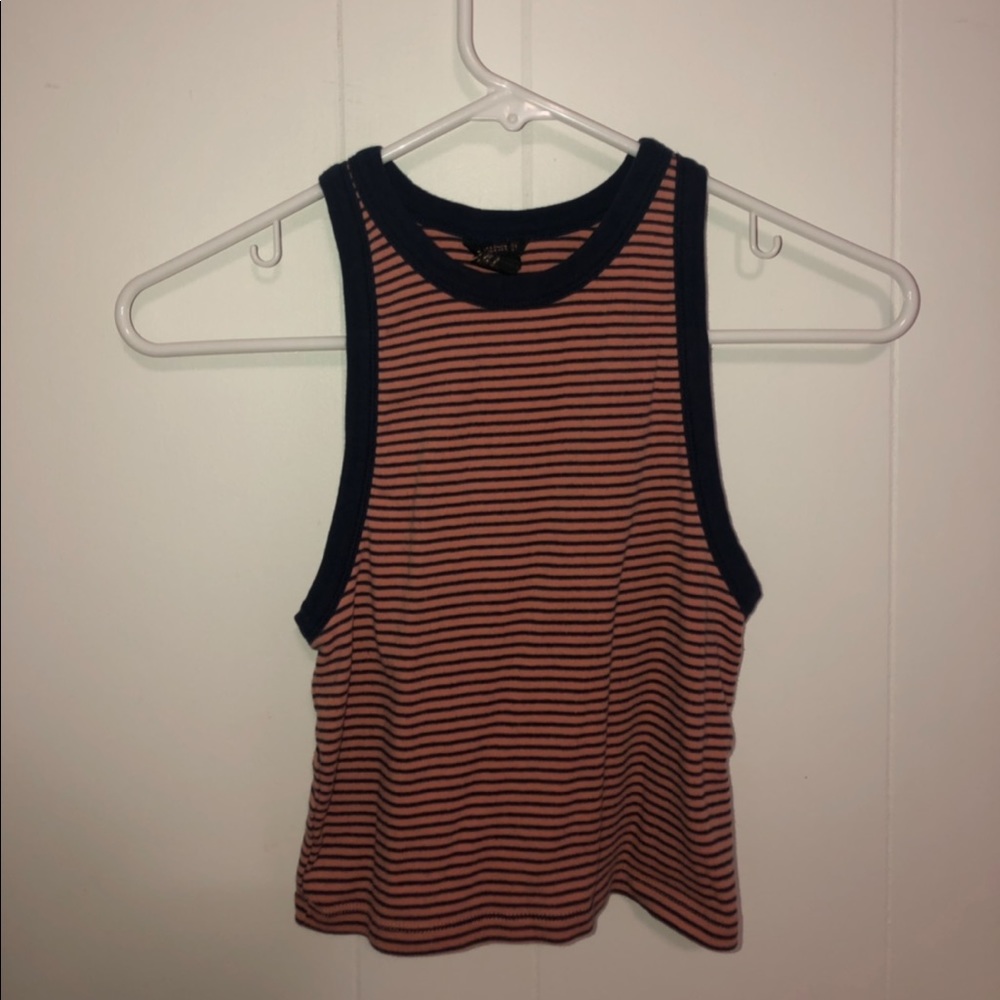 Small Forever 21 Striped Crop Tank Top
